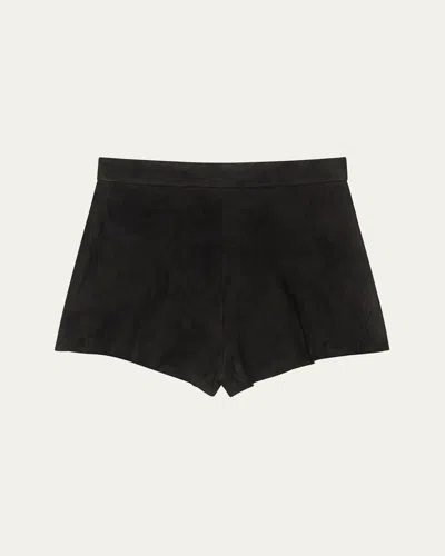 Max Mara Con Cedro Leather Trouser In Black