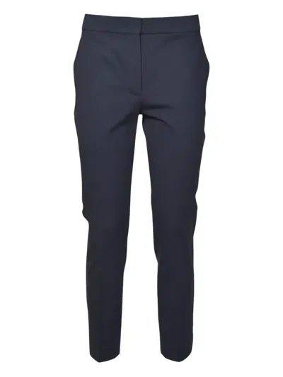 Max Mara Concealed-fastening Trousers In Blue