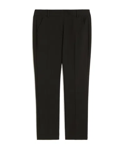 Max Mara Concealed-closure Trousers In Black
