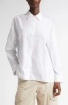 Max Mara Conero Oxford Button-up Shirt In White