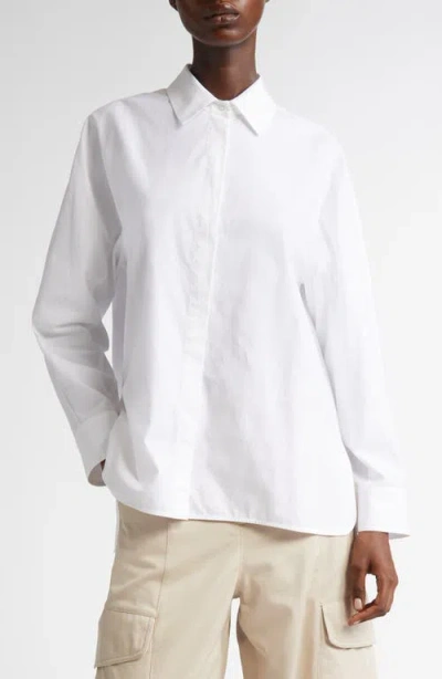Max Mara Conero Oxford Button-up Shirt In White
