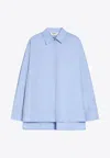 Max Mara Conero Oxford Long-sleeved Shirt In Light Blue