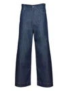 Max Mara Contrast-stitching Jeans In Blue