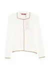 Max Mara Studio Silk-wool Blend Sweater In White