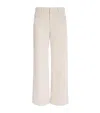 Max Mara Corduroy Flared Trousers In White