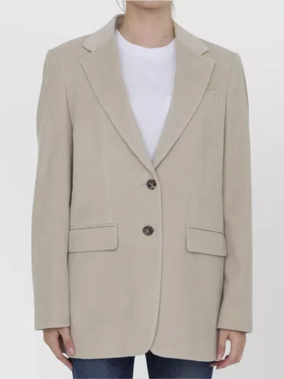 MAX MARA CORDUROY SINGLE-BREASTED BLAZER