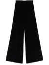 Max Mara Corduroy Palazzo Pants In Blue