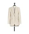 Max Mara Corduroy Single-breasted Cashmere Blazer In White