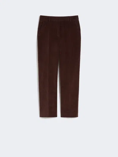 Max Mara Corduroy Trousers In Burgundy