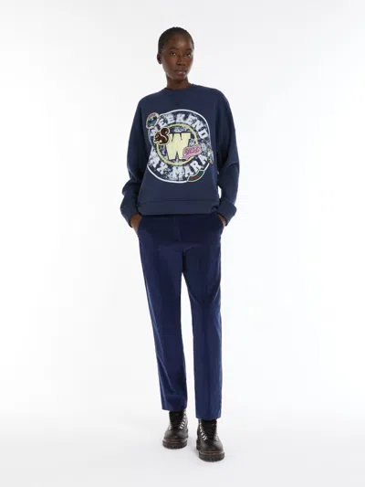 Max Mara Corduroy Trousers In Blue