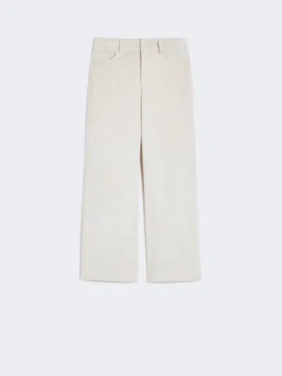 Max Mara Corduroy Trousers In White