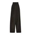 Max Mara Corduroy Wide-leg Trousers In Black