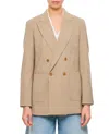 Max Mara Beige Double-breasted Blazer In Neutrals