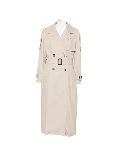 Max Mara Coro Double-breasted Belted Trench Coat In Multi