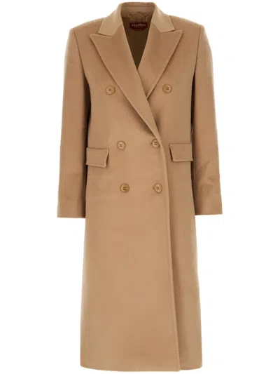 Max Mara Corolla Coat In Neutral
