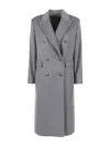 Max Mara Double-breasted Wool Coat In Gray