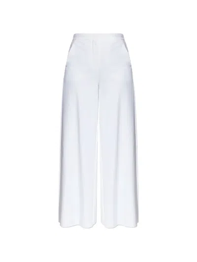 Max Mara Corona High-waisted Trousers In White