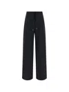 Max Mara Corone Drawstring Trousers In Black
