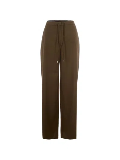 Max Mara Studio Chic Trousers For Women In Brown