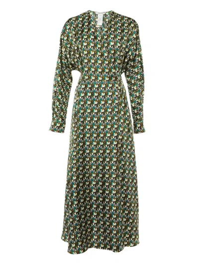 Pre-owned Max Mara Corone Floral-print Maxi Dress