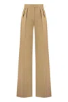 Max Mara Corte Cotton Trousers In Beige