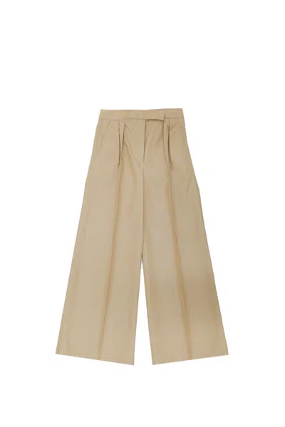 Max Mara Corte Pants In Leather Brown