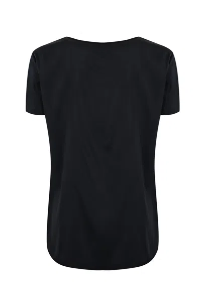 Max Mara Cortona Blouse In Silk Satin In Blue