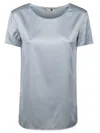 Max Mara Cortona Crewneck Short-sleeved T-shirt In Blue
