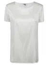 Max Mara Cortona Crewneck Short-sleeved T-shirt In White