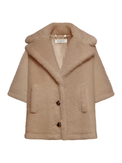 Max Mara Corvino 4 Teddy Short Coat In Brown