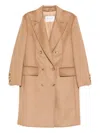 Max Mara Cosa Double-breasted Coat In Brown
