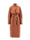 Max Mara Cosimo Oversize Wool Blend Coat With Water Repellent Effect In Brown