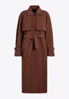 Max Mara Cosimo Water-proof Oversized Trench Coat In Brown