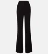 Max Mara Cosmo High-rise Cady Straight Pants In Black