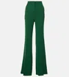 Max Mara Cosmo High-rise Cady Straight Pants In Grün