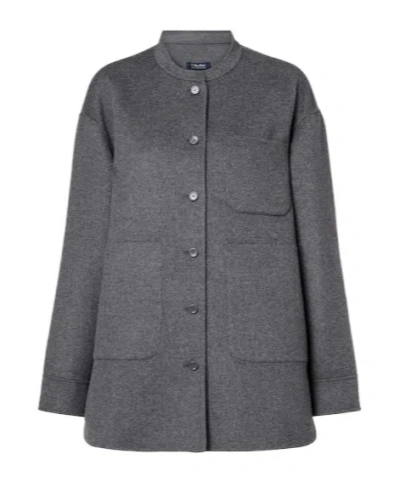 Max Mara Costanza Virgin Wool Jacket In Gray