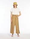 MAX MARA COTTON AND LINEN BASKETWEAVE TROUSERS