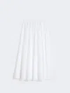 Max Mara Cotton And Linen Canvas Skirt In White
