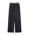 Max Mara Cotton And Linen Trousers In Black