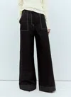 MAX MARA COTTON AND LINEN WIDE trousers