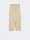 Max Mara Cotton And Silk Jersey Fleece Trousers In Brown