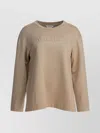 Max Mara Silk And Cotton Blend Berma Sweatshirt In Neutral