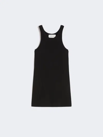 Max Mara Cotton And Silk Vest Top In Black