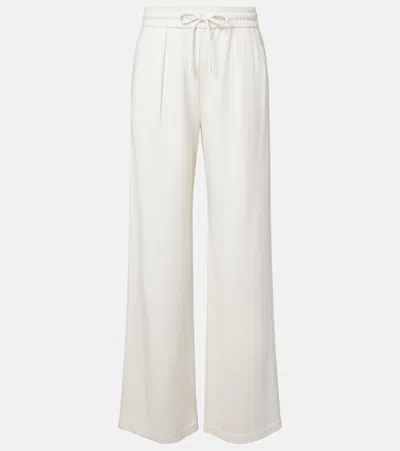 Max Mara Cotton And Silk-blend Sweatpants In White