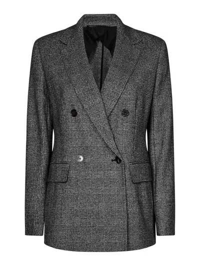 Max Mara Cotton And Viscose Blazer In Grey