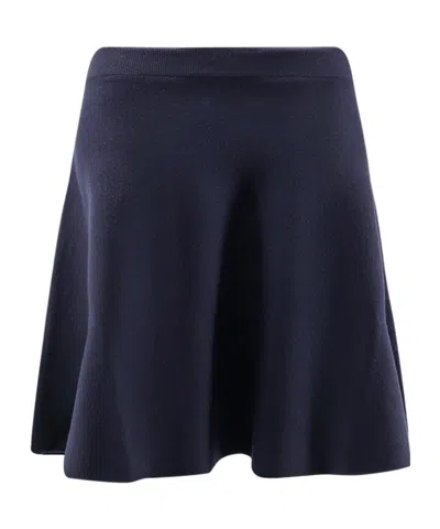 Max Mara Cotton And Viscose Crêpe Miniskirt In Black