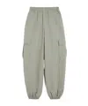 Max Mara Cotton Canvas Baggy Trousers In Green