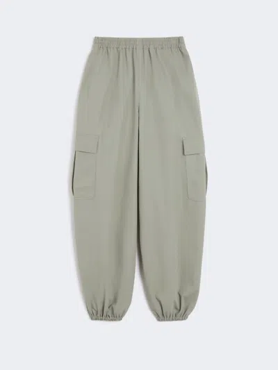 Max Mara Cotton Baggy Trousers In Green