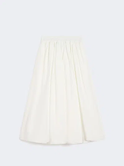 Max Mara Cotton Balloon Skirt In White