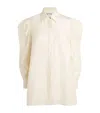 Max Mara Cotton Balloon-sleeve Shirt In White